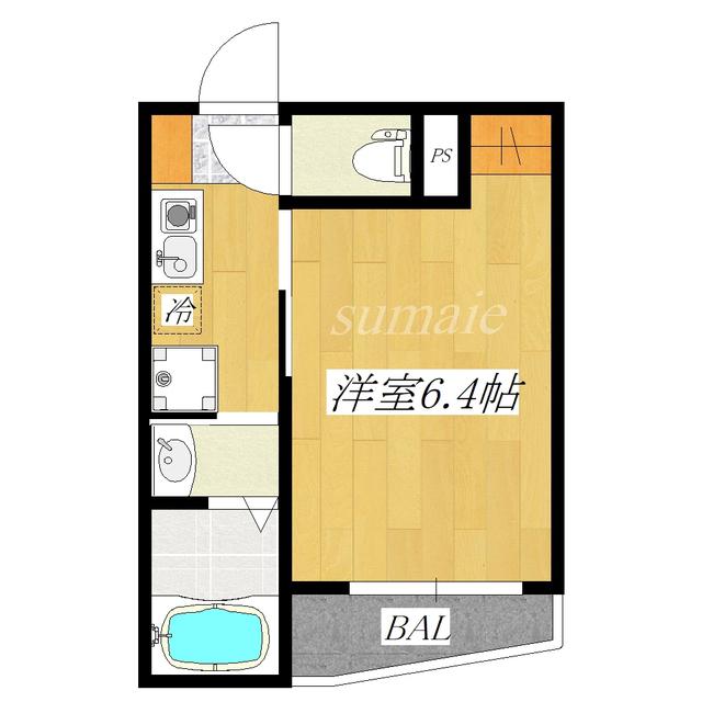 GRANT HOMES北赤羽(1K/3階)の間取り写真