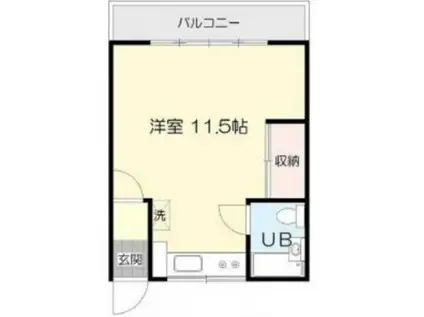 MSハウス(ワンルーム/1階)の間取り写真