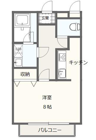 グランドール(1K/1階)の間取り写真