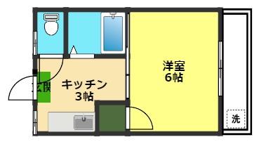 コーポライジング(1K/4階)の間取り写真