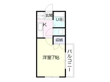 サンライフ永野 鹿児島市(1K/3階)の間取り写真