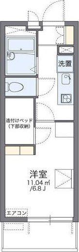 レオパレスクロスロード岸部(1K/3階)の間取り写真