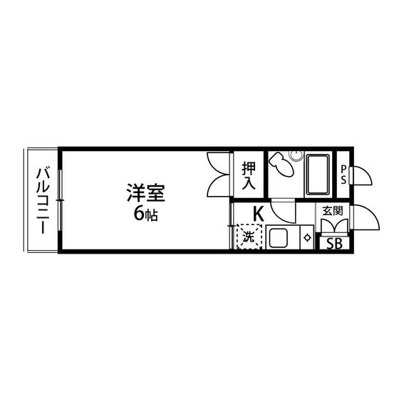 セティル上杉(1K/2階)の間取り写真