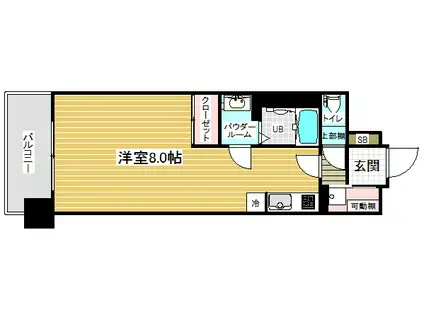 アスヴェル兵庫駅前(ワンルーム/9階)の間取り写真