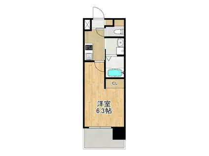 MODERN PALAZZO 矢上VIALE(1K/3階)の間取り写真