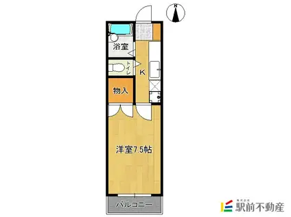 メゾン精 I棟(1K/2階)の間取り写真
