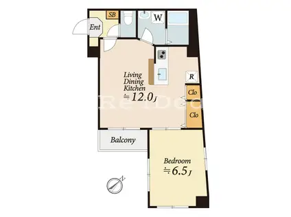 KENEDIX千葉中央(1LDK/4階)の間取り写真