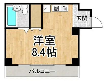 ドエルコトブキ(ワンルーム/2階)の間取り写真