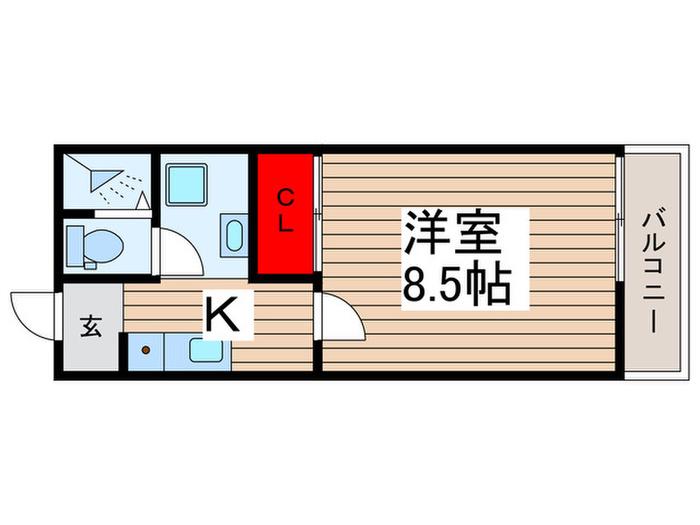 ジュネス亜梨(1K/1階)の間取り写真