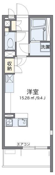 レオネクストカンタービレ(ワンルーム/1階)の間取り写真