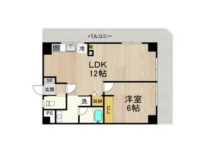 アルカディア イン(1LDK/5階)の間取り写真