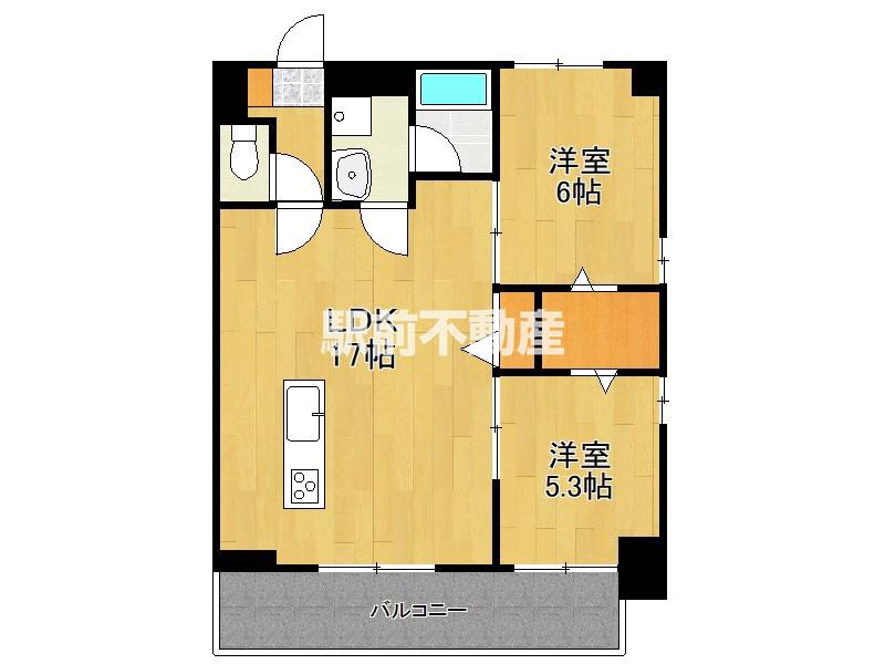 SANSEVIERIA参道(2LDK/3階)の間取り写真