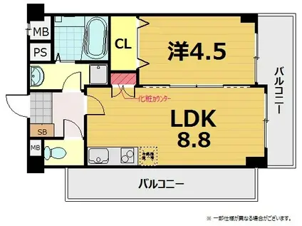 プリシード桃山御陵レジデンス(1LDK/3階)の間取り写真