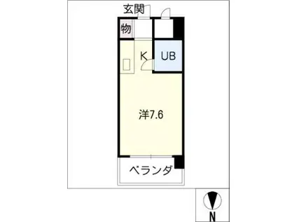 ラ・トゥール呼続(1K/3階)の間取り写真