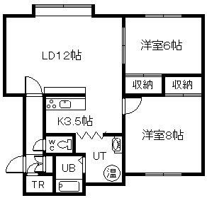 マルセラ(2LDK/1階)の間取り写真