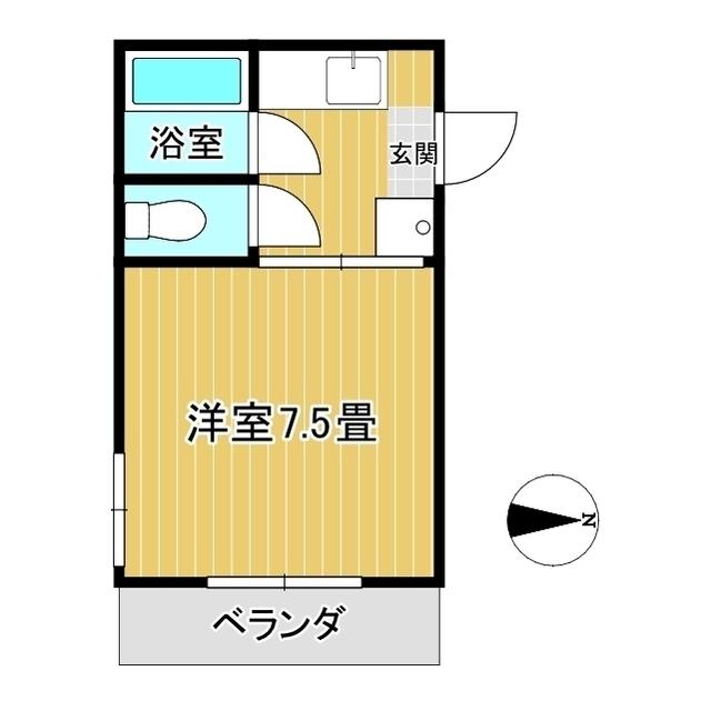 エンゼルハイツ(1K/1階)の間取り写真