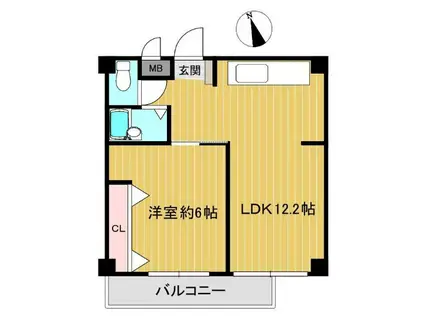 セオ・コート潤和(2DK/3階)の間取り写真