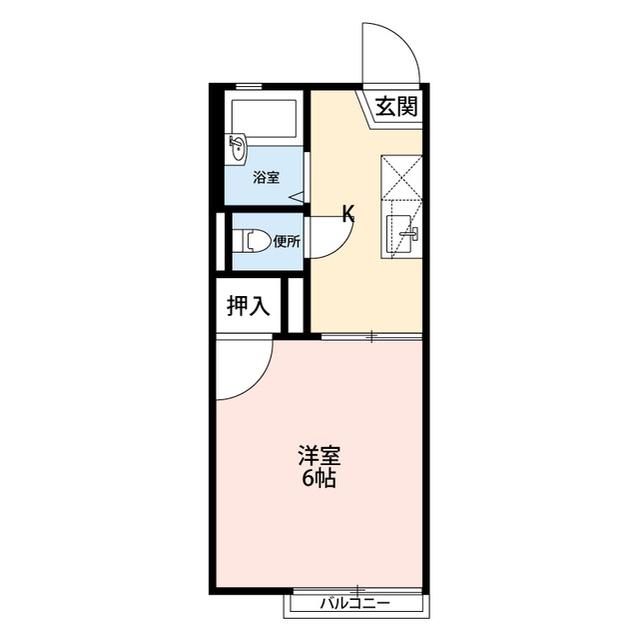 グリーンパレス(1K/2階)の間取り写真