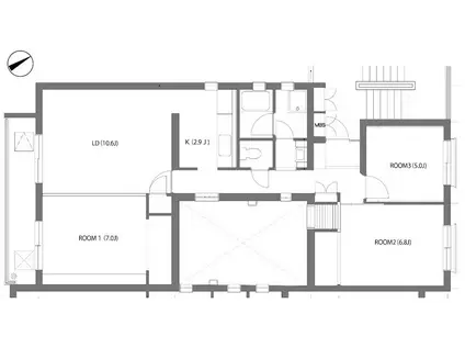 HAGU組む東戸塚/ネット&駐輪場&洗車スペース水道利用料0(3LDK/2階)の間取り写真