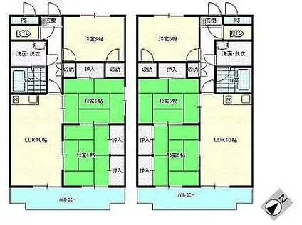 コート・アールズII(3LDK/3階)の間取り写真