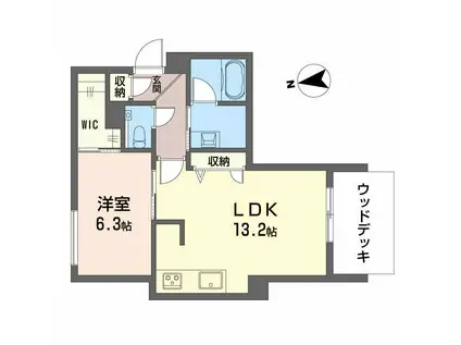 PETRA IKESHITA(1LDK/1階)の間取り写真