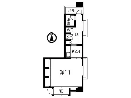 シティコート目黒3棟(1K/3階)の間取り写真