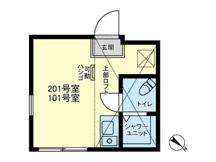 マーサプティ上星川(ワンルーム/1階)の間取り写真