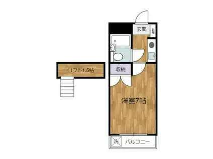 サニーライフ四谷(1K/3階)の間取り写真