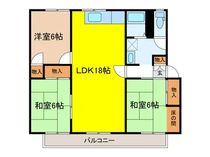 さくらハウス(3LDK/2階)の間取り写真