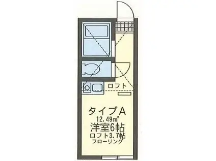 ユナイト川崎ジェイーファースト(ワンルーム/1階)の間取り写真