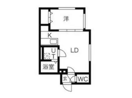 VERT(1LDK/3階)の間取り写真