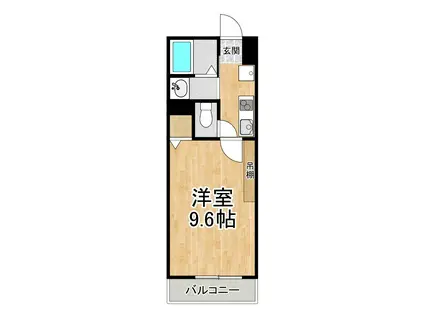 アークリード浜大津(1K/2階)の間取り写真