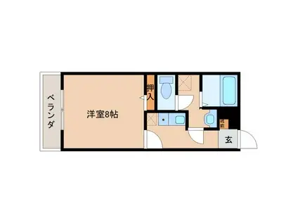 アニマーレ(1K/1階)の間取り写真