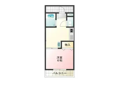 ハイムクリハラ(1K/1階)の間取り写真