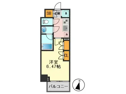 DIPS金町レジデンス(1K/11階)の間取り写真