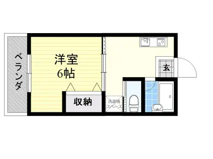 グリーンハイツ(1K/2階)の間取り写真