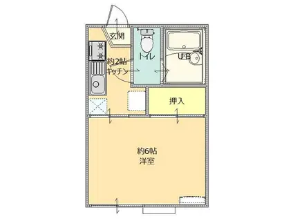 レニオンハイツA(1K/1階)の間取り写真