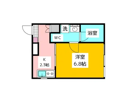 ハレノソラ(1K/3階)の間取り写真