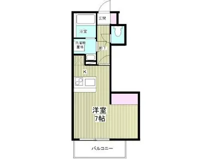 CROSS COURT NAKA-AOKI(1SK/3階)の間取り写真