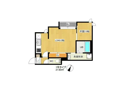 REGALEST EST(1LDK/2階)の間取り写真