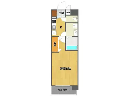 センチュリー武庫之荘(1K/1階)の間取り写真