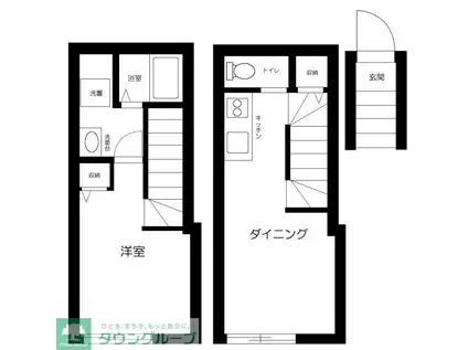 アクロコート大森山王(1DK/2階)の間取り写真