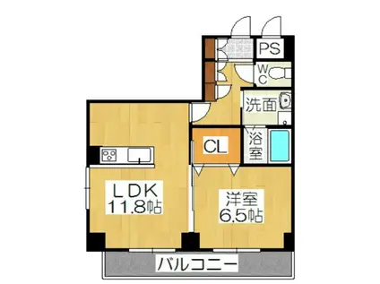 ペコラ広小路(1LDK/9階)の間取り写真