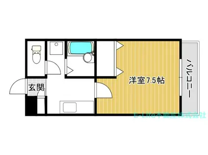 プラッツ・S・月出(1K/5階)の間取り写真