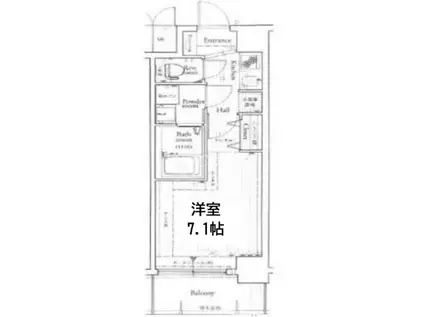 プロシード大阪西バロンドール(1K/9階)の間取り写真