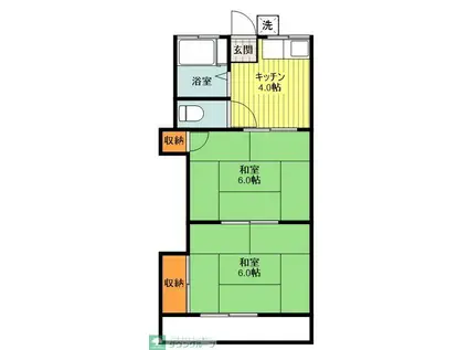 高橋コーポ(2K/2階)の間取り写真