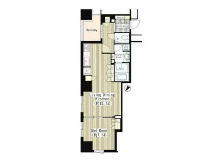 パークコート・ジオ永田町(1LDK/3階)の間取り写真