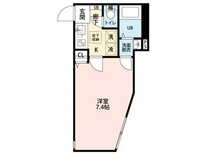 興野2丁目計画 C棟(1K/1階)の間取り写真