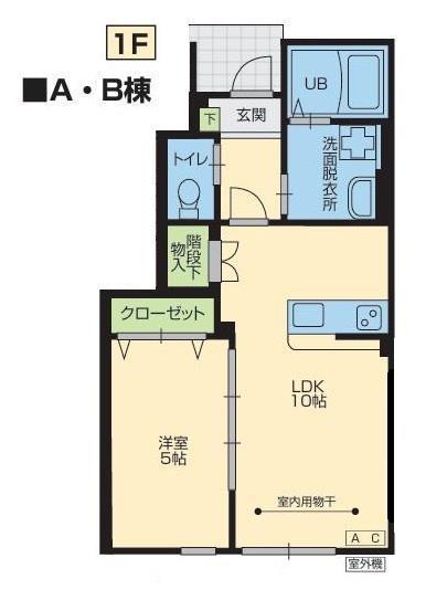 LOU LOU A(1LDK/1階)の間取り写真
