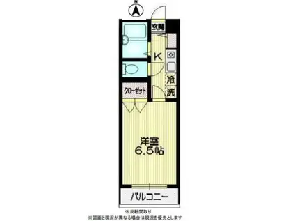 カサグランデ西荻(1K/1階)の間取り写真